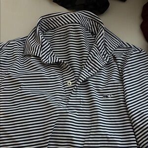Vineyard Vines Black and White Striped Polo